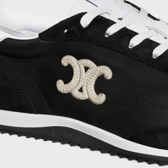 Racer Sneaker in Nylon, Suede Calfskin and Calfskin Racer Sneaker in Nylon, Suede Calfskin and Calfskin