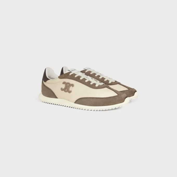 Racer Sneaker in Nylon, Suede Calfskin and Calfskin Racer Sneaker in Nylon, Suede Calfskin and Calfskin