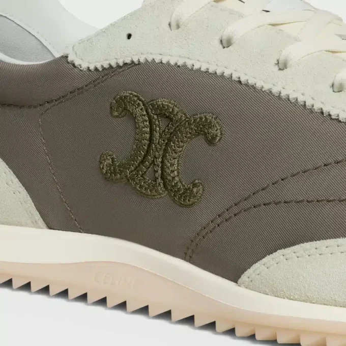 Racer Sneaker in Nylon, Suede Calfskin and Calfskin Racer Sneaker in Nylon, Suede Calfskin and Calfskin