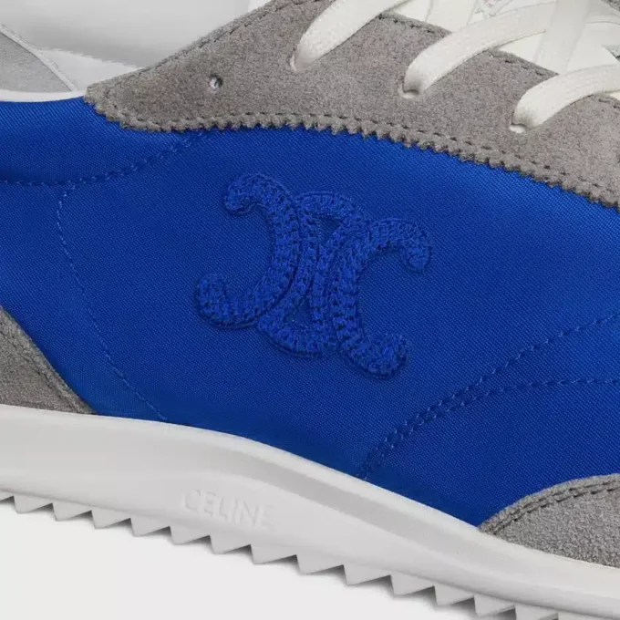 Racer Sneaker in Nylon, Suede Calfskin and Calfskin Racer Sneaker in Nylon, Suede Calfskin and Calfskin
