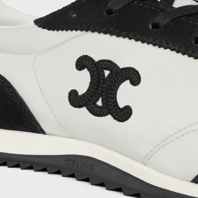 Racer Sneaker in Nylon, Suede Calfskin and Calfskin Racer Sneaker in Nylon, Suede Calfskin and Calfskin