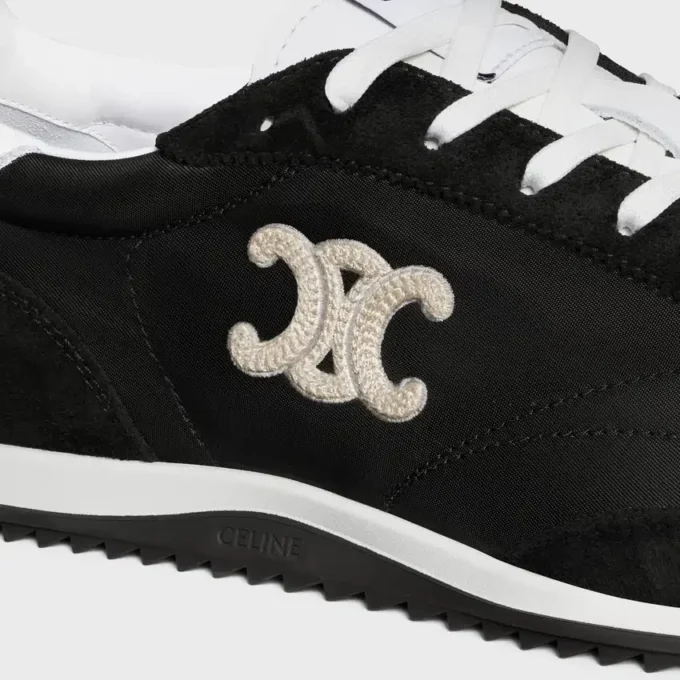 Racer Sneaker in Nylon, Suede Calfskin and Calfskin Racer Sneaker in Nylon, Suede Calfskin and Calfskin