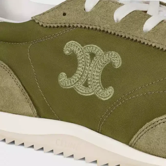 Racer Sneaker in Nylon, Suede Calfskin and Calfskin Racer Sneaker in Nylon, Suede Calfskin and Calfskin