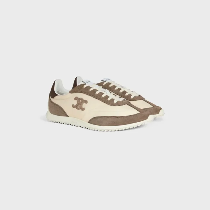 Racer Sneaker in Nylon, Suede Calfskin and Calfskin Racer Sneaker in Nylon, Suede Calfskin and Calfskin