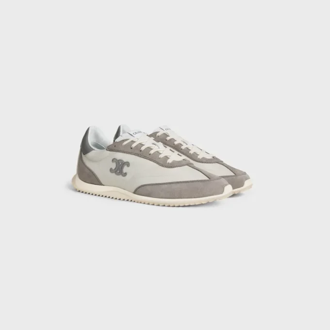 Racer Sneaker in Nylon, Suede Calfskin and Calfskin Racer Sneaker in Nylon, Suede Calfskin and Calfskin