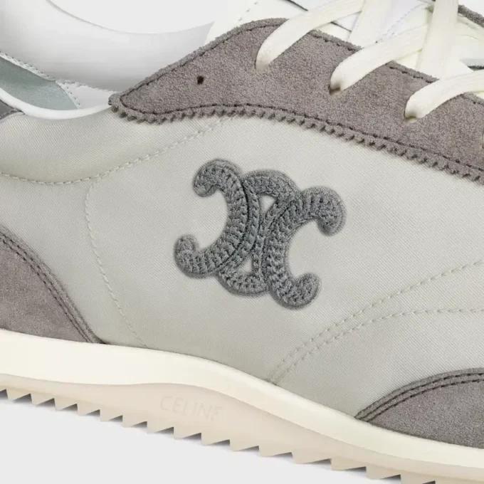 Racer Sneaker in Nylon, Suede Calfskin and Calfskin Racer Sneaker in Nylon, Suede Calfskin and Calfskin