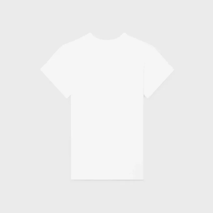 Regular T-Shirt in Ribbed Cotton Jersey Regular T-Shirt in Ribbed Cotton Jersey