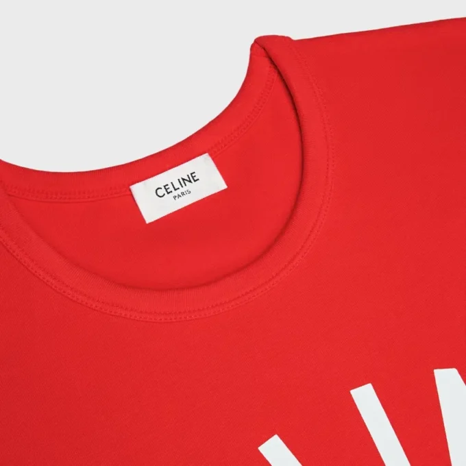 Regular T-Shirt in Ribbed Cotton Jersey Regular T-Shirt in Ribbed Cotton Jersey