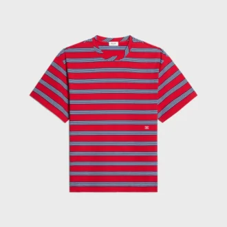 Regular T-Shirt in Striped Cotton Jersey
