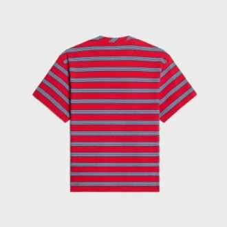 Regular T-Shirt in Striped Cotton Jersey