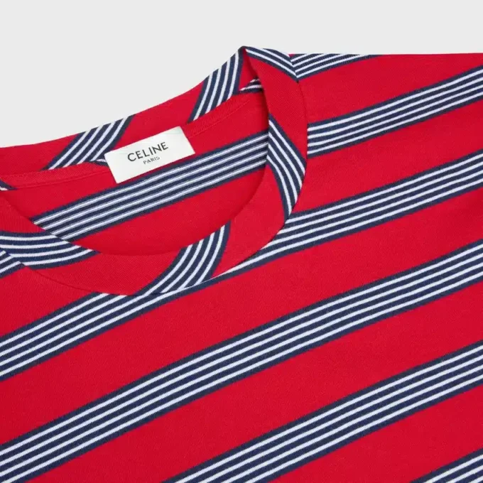 Regular T-Shirt in Striped Cotton Jersey Regular T-Shirt in Striped Cotton Jersey