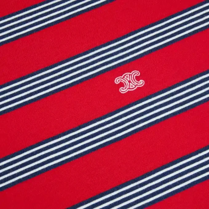 Regular T-Shirt in Striped Cotton Jersey Regular T-Shirt in Striped Cotton Jersey