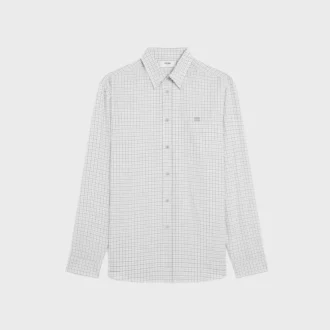 Relaxed Shirt in Checked Cotton Twill