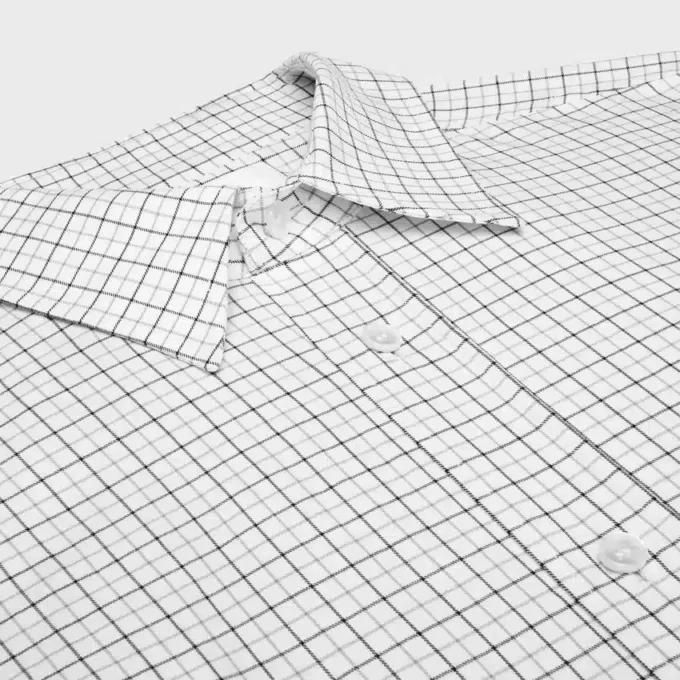 Relaxed Shirt in Checked Cotton Twill Relaxed Shirt in Checked Cotton Twill