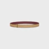 Reversible Strap 25Mm in Smooth and Grained Calfskin