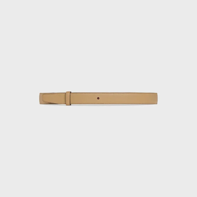 Reversible Strap 25Mm in Smooth and Grained Calfskin