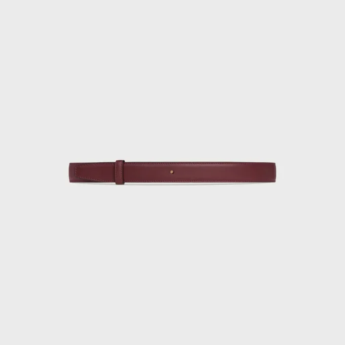Reversible Strap 25Mm in Smooth and Grained Calfskin