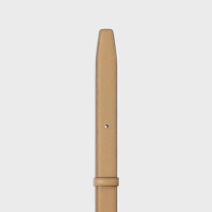 Reversible Strap 25Mm in Smooth and Grained Calfskin