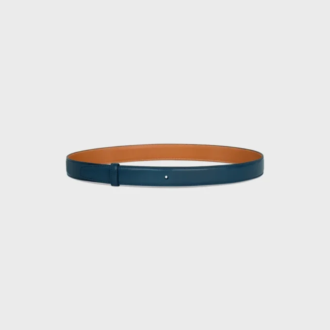 Reversible Strap 25Mm in Taurillon and Natural Calfskin Reversible Strap 25Mm in Taurillon and Natural Calfskin