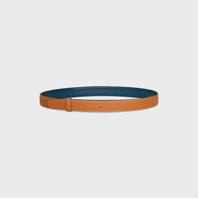 Reversible Strap 25Mm in Taurillon and Natural Calfskin Reversible Strap 25Mm in Taurillon and Natural Calfskin