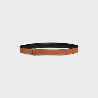 Reversible Strap 25Mm in Taurillon and Natural Calfskin