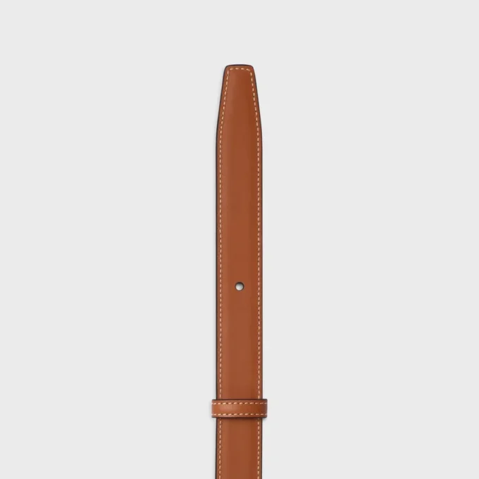 Reversible Strap 25Mm in Taurillon and Natural Calfskin Reversible Strap 25Mm in Taurillon and Natural Calfskin
