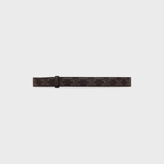 Reversible Strap 25Mm in Taurillon Leather and Triomphe Canvas Reversible Strap 25Mm in Taurillon Leather and Triomphe Canvas