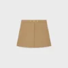 Short Skirt in Cotton Gabardine