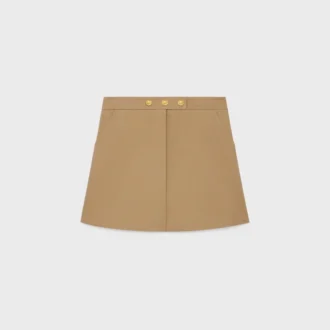 Short Skirt in Cotton Gabardine