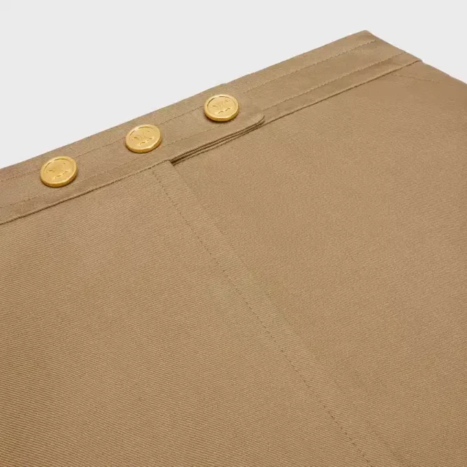 Short Skirt in Cotton Gabardine