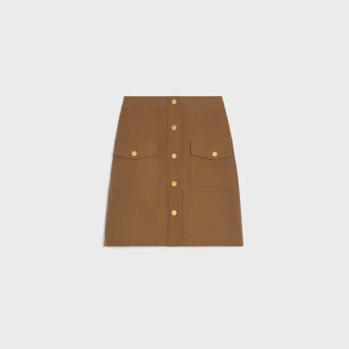 Short Skirt in Cotton Twill