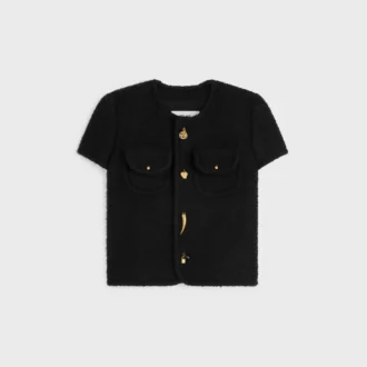 Short-Sleeved Jacket in Cashmere and Wool Natta