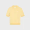 Short-Sleeved Polo Sweater in Fine Cotton Short-Sleeved Polo Sweater in Fine Cotton