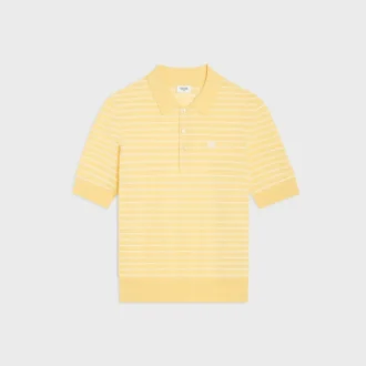 Short-Sleeved Polo Sweater in Fine Cotton