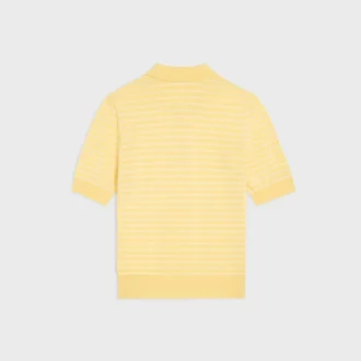Short-Sleeved Polo Sweater in Fine Cotton