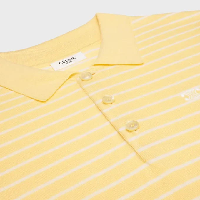 Short-Sleeved Polo Sweater in Fine Cotton Short-Sleeved Polo Sweater in Fine Cotton