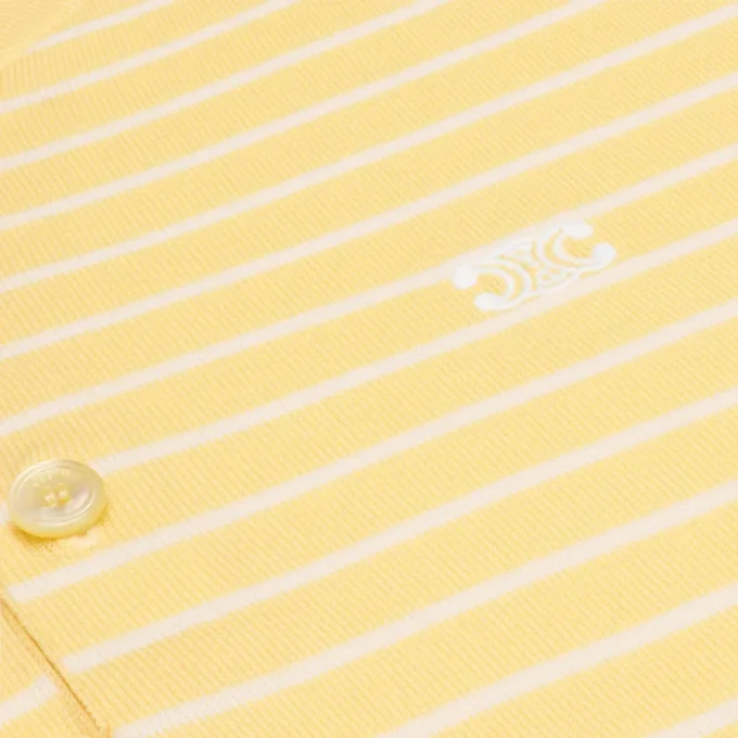 Short-Sleeved Polo Sweater in Fine Cotton Short-Sleeved Polo Sweater in Fine Cotton
