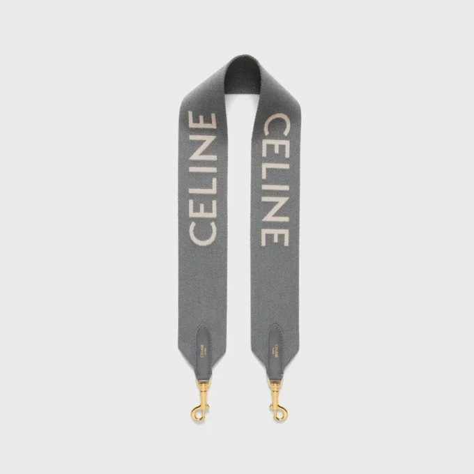 Short Strap in Wool with Celine Jacquard Short Strap in Wool with Celine Jacquard