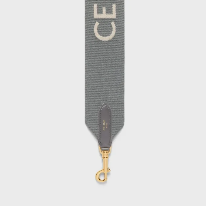 Short Strap in Wool with Celine Jacquard Short Strap in Wool with Celine Jacquard