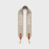 Short Strap in Wool with Celine Jacquard with Gold Finishing Short Strap in Wool with Celine Jacquard with Gold Finishing
