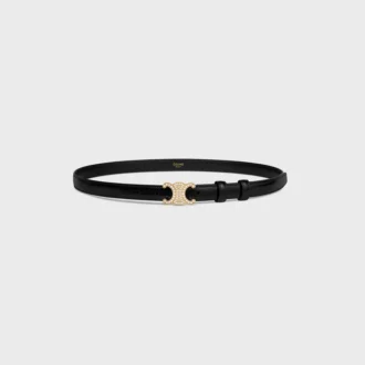 Small 18Mm Triomphe Belt with Strass in Taurillon Leather