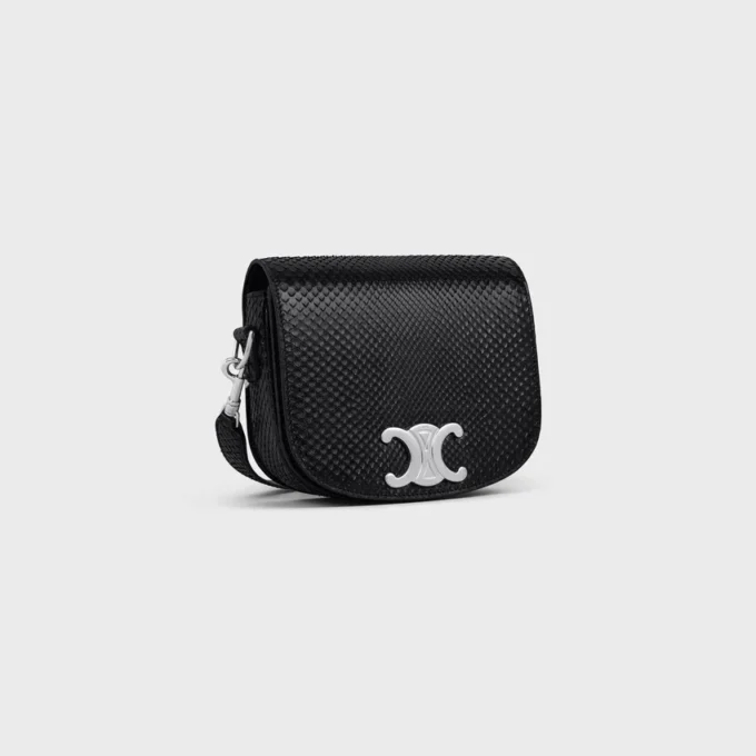 Small Besace Strap Triomphe in Python Small Besace Strap Triomphe in Python