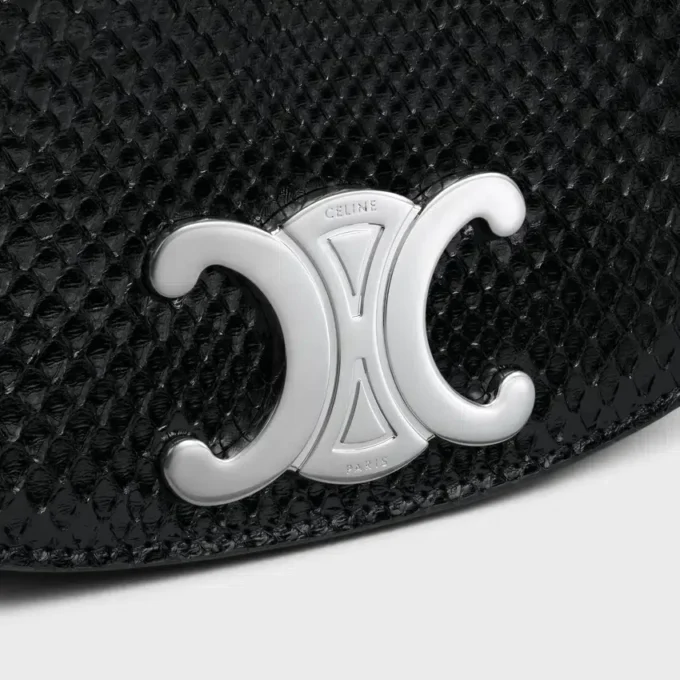 Small Besace Strap Triomphe in Python Small Besace Strap Triomphe in Python