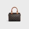 Small Boston in Triomphe Canvas and Calfskin Small Boston in Triomphe Canvas and Calfskin
