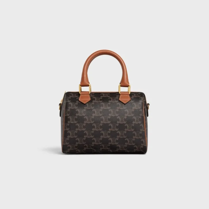 Small Boston in Triomphe Canvas and Calfskin Small Boston in Triomphe Canvas and Calfskin