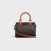 Small Boston in Triomphe Canvas and Calfskin Small Boston in Triomphe Canvas and Calfskin