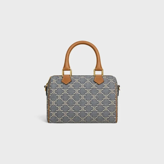 Small Boston in Triomphe Jacquard and Calfskin Small Boston in Triomphe Jacquard and Calfskin