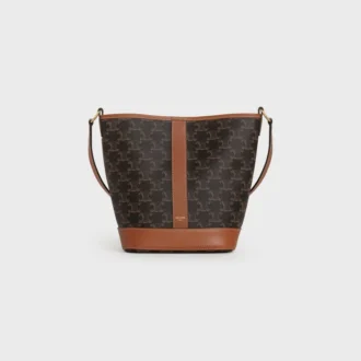 Small Bucket in Triomphe Canvas and Calfskin