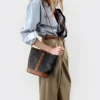 Small Bucket in Triomphe Canvas and Calfskin Small Bucket in Triomphe Canvas and Calfskin