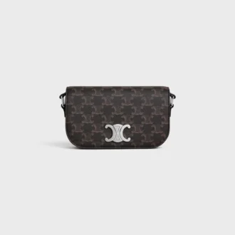 Small Crossbody Bag Triomphe in Triomphe Canvas and Calfskin